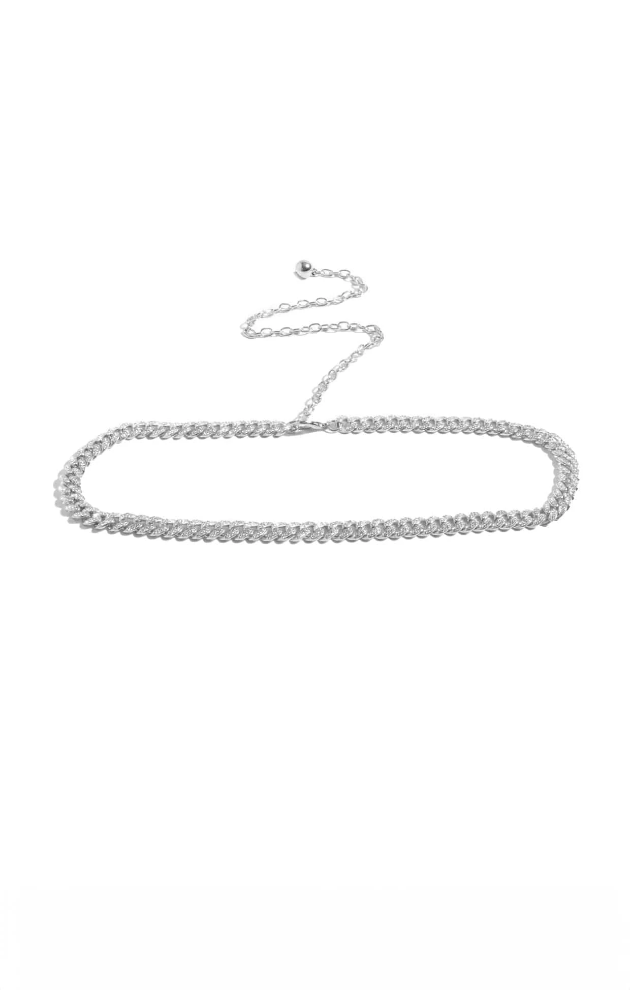 DIAMANTE CHAIN EVENT BELT IN SILVER 3 DIAMANTE CHAIN EVENT BELT IN SILVER