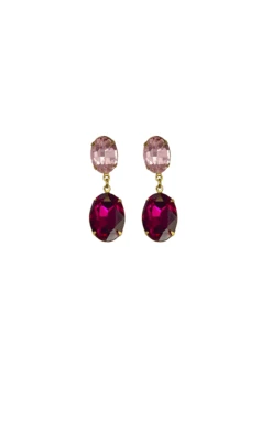 EDEN DROP EARRINGS IN PINK FUCHSIA