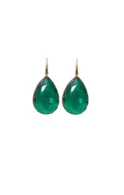 FAYE DROP EARRINGS EMERALD