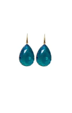FAYE DROP EARRINGS IN TEAL