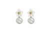 FLORA PEARL DROP EARRING IN WHITE 2 FLORA PEARL DROP EARRING IN WHITE -Clothing Discounts Shop flora pearl drop earring in white earrings 43832550555897