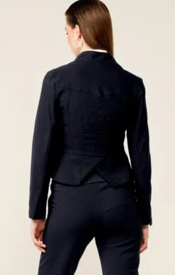 FRONT ZIP PEPLUM JACKET IN NAVY 14 FRONT ZIP PEPLUM JACKET IN NAVY -Clothing Discounts Shop front zip peplum jacket in navy jackets multi occasion FRANKS19