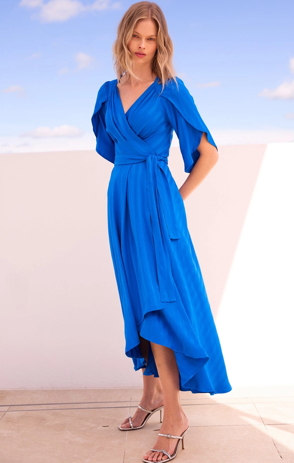 HANWORTH HOUSE WRAP DRESS IN COBALT 6 HANWORTH HOUSE WRAP DRESS IN COBALT - Image 4