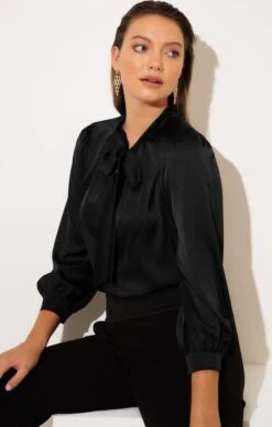 HATCHIE BLOUSE IN BLACK -Clothing Discounts Shop hatchie blouse in black tops multi occasion 41843617071353