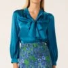 HATCHIE BLOUSE IN CERULEAN 1 HATCHIE BLOUSE IN CERULEAN -Clothing Discounts Shop hatchie blouse in cerulean tops multi occasion 1122590261