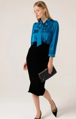 HATCHIE BLOUSE IN CERULEAN -Clothing Discounts Shop hatchie blouse in cerulean tops multi occasion 44513366016249