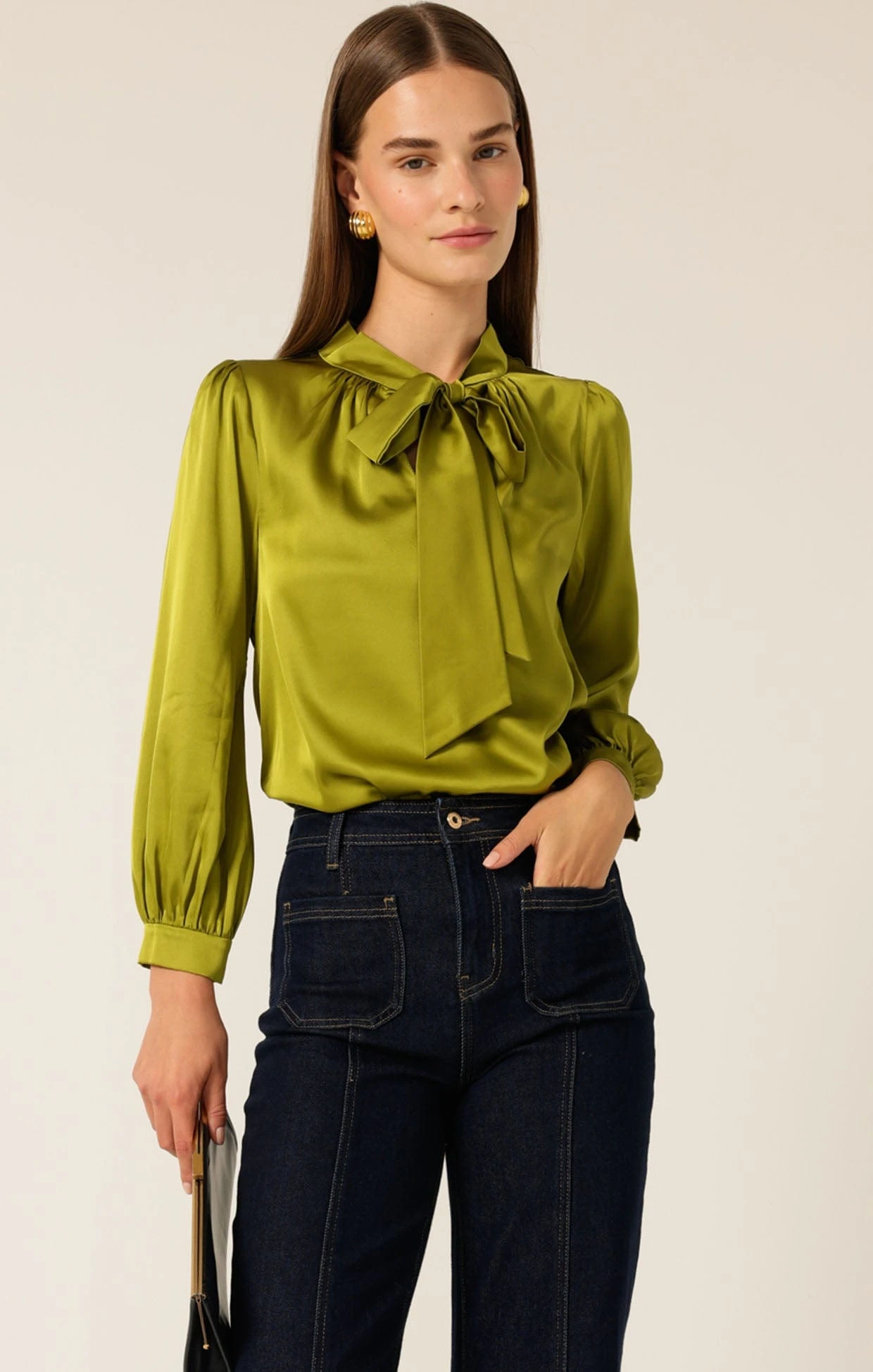 HATCHIE BLOUSE IN CHARTREUSE 6 HATCHIE BLOUSE IN CHARTREUSE - Image 4