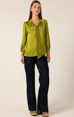 HATCHIE BLOUSE IN CHARTREUSE 13 HATCHIE BLOUSE IN CHARTREUSE -Clothing Discounts Shop hatchie blouse in chartreuse tops multi occasion 1170552901