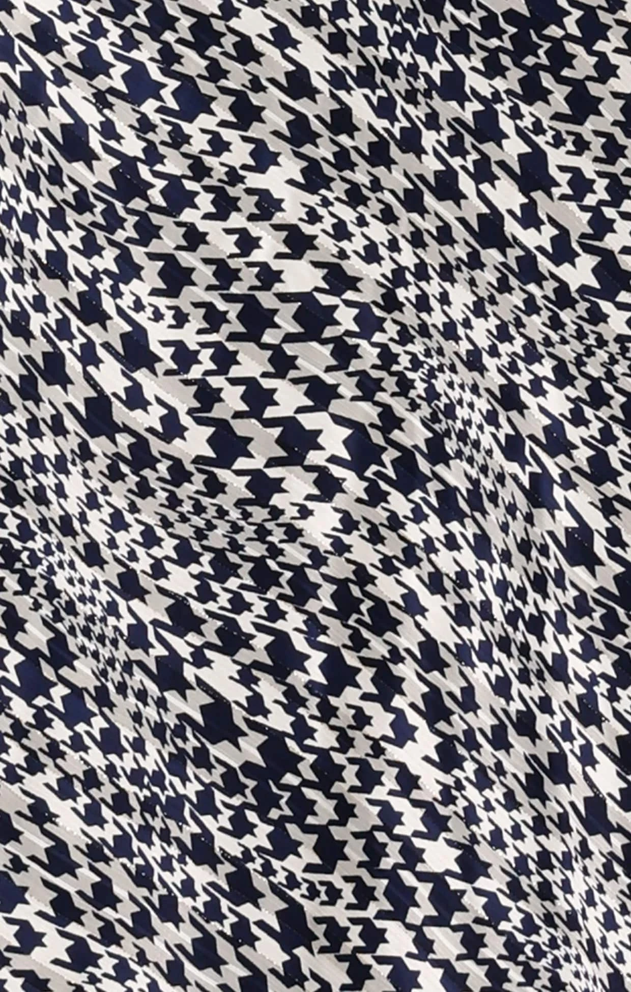 HERRINGBONE DRESS IN NAVY WHITE CHECK 8 HERRINGBONE DRESS IN NAVY WHITE CHECK - Image 6