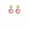HETTIE EARRINGS IN GOLD AND PINK -Clothing Discounts Shop hettie earring in gold and pink earrings 43832596463865