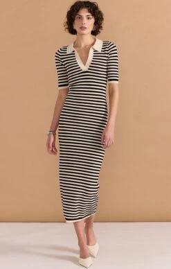 LANA STRIPE KNIT DRESS -Clothing Discounts Shop lana stripe knit dress dresses 1144531194