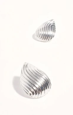 LINED TEARDROP EARRING IN SILVER 7 LINED TEARDROP EARRING IN SILVER -Clothing Discounts Shop lined teardrop earring in silver accessories earrings 1127326900