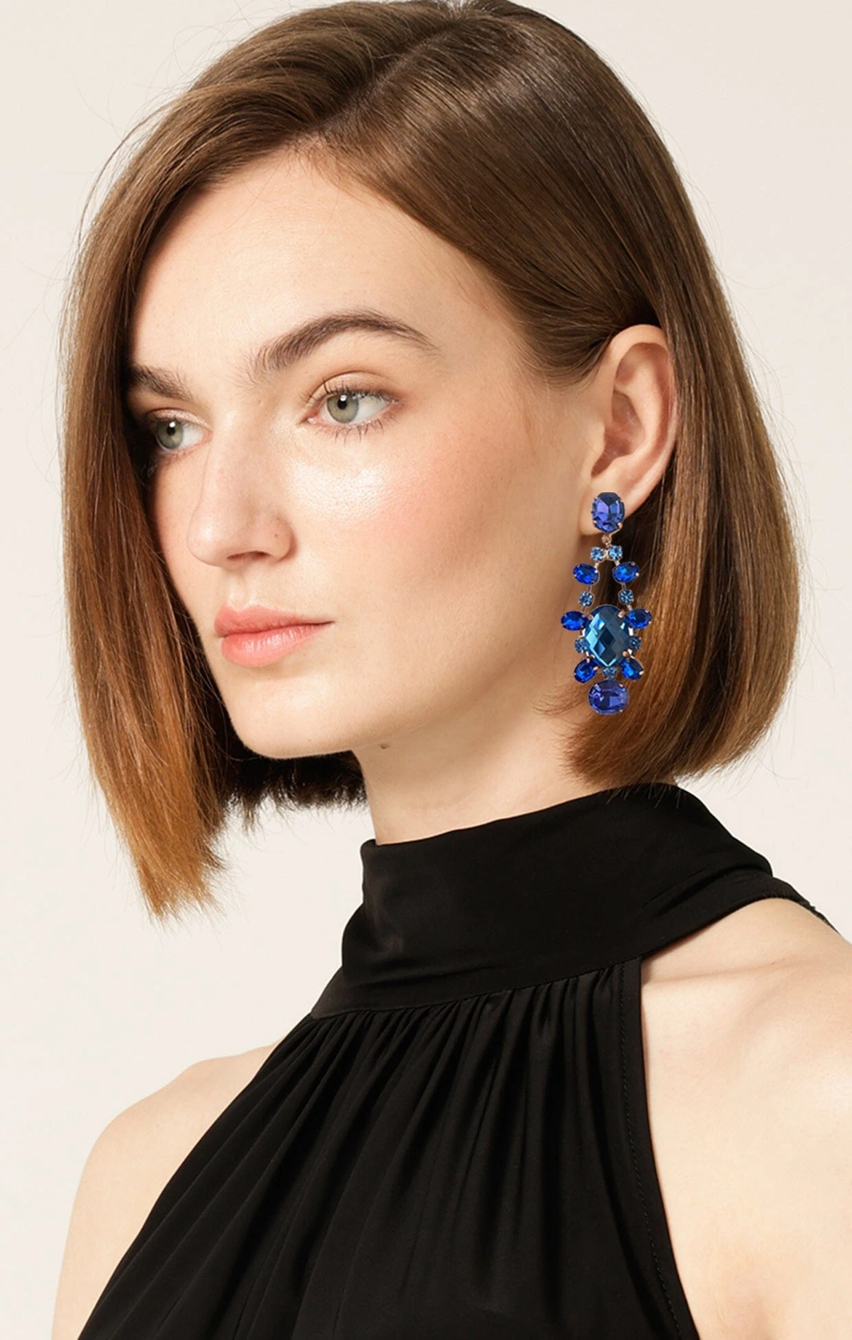 LISBON EARRINGS IN SAPPHIRE AQUA 4 LISBON EARRINGS IN SAPPHIRE AQUA - Image 2