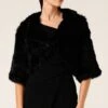 LUXE FUR BOLERO IN BLACK 2 LUXE FUR BOLERO IN BLACK -Clothing Discounts Shop luxe fur bolero in black jackets multi occasion MADIA25