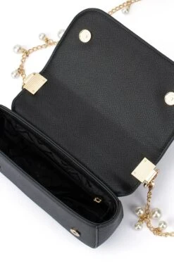 LYLA PEARL SHOULDER BAG IN BLACK -Clothing Discounts Shop lyla pearl shoulder bag in black accessories bags clutches 1132700445