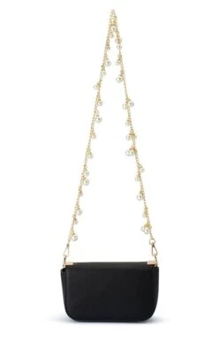 LYLA PEARL SHOULDER BAG IN BLACK -Clothing Discounts Shop lyla pearl shoulder bag in black accessories bags clutches 1132700446