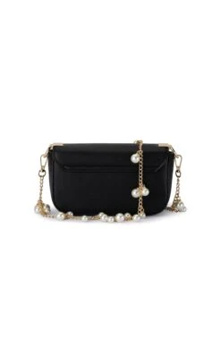 LYLA PEARL SHOULDER BAG IN BLACK -Clothing Discounts Shop lyla pearl shoulder bag in black accessories bags clutches 1132700447