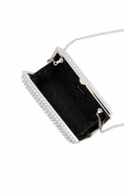 MANUELA CLUTCH BAG IN SILVER 7 MANUELA CLUTCH BAG IN SILVER -Clothing Discounts Shop manuela hotfix clutch accessories bags clutches 40498811568377