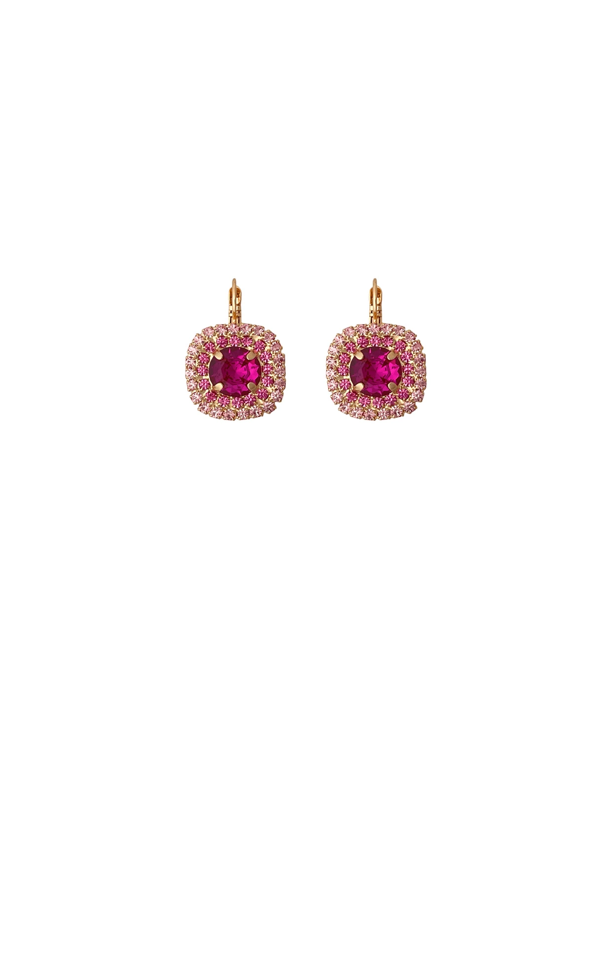 MONACO EARRINGS IN RASPBERRY PINK 3 MONACO EARRINGS IN RASPBERRY PINK