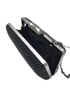 NATASHA BALL MESH CLUTCH IN BLACK -Clothing Discounts Shop natasha ball mesh clutch in black bags 1168357846