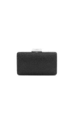 NATASHA BALL MESH CLUTCH IN BLACK