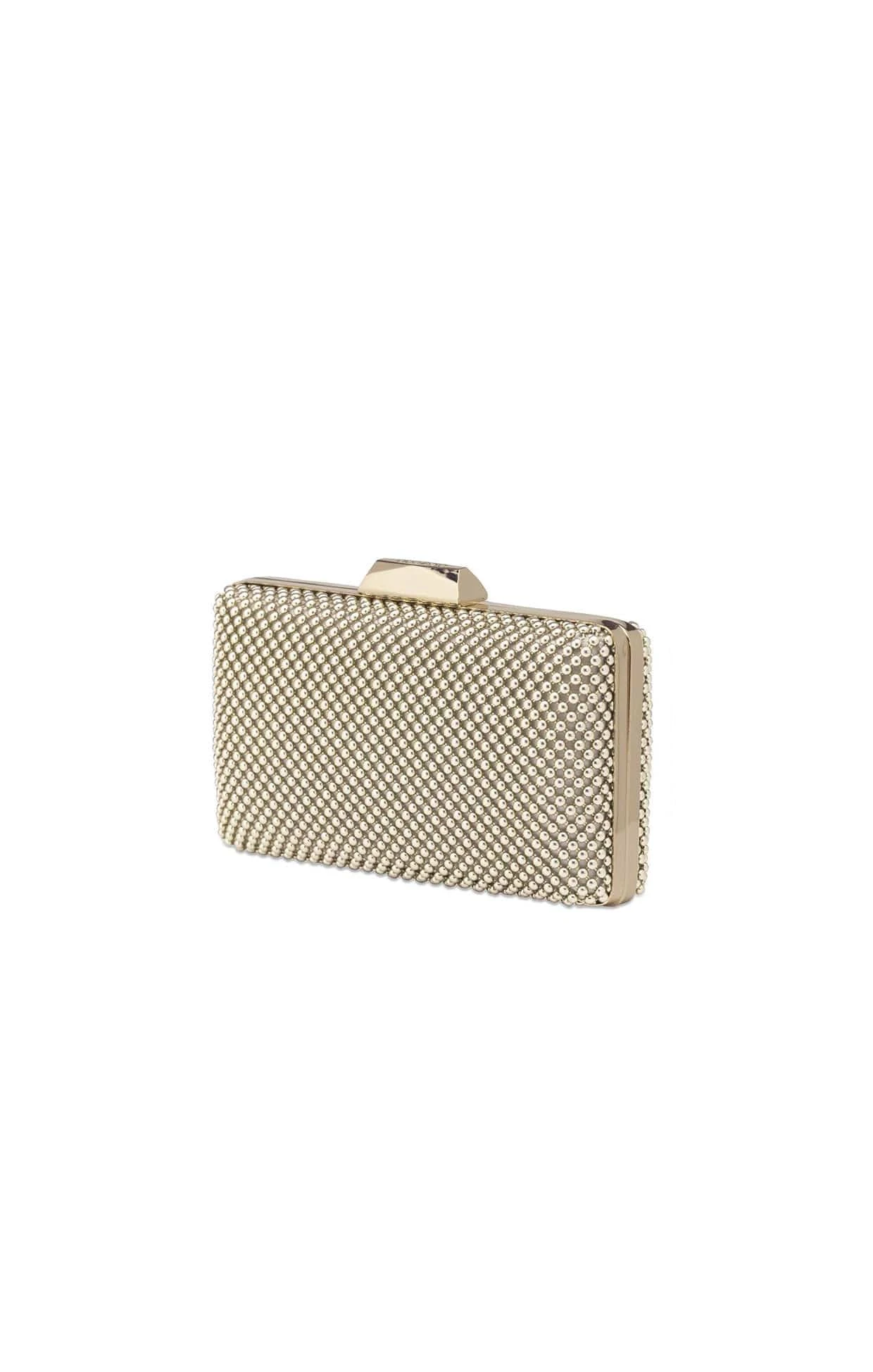 NATASHA BALL MESH CLUTCH IN GOLD 4 NATASHA BALL MESH CLUTCH IN GOLD - Image 2