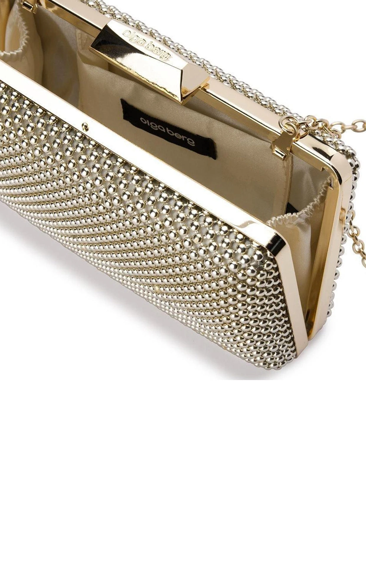 NATASHA BALL MESH CLUTCH IN GOLD 7 NATASHA BALL MESH CLUTCH IN GOLD - Image 5
