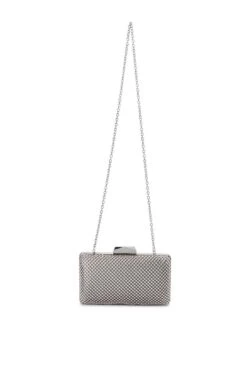 NATASHA BALL MESH CLUTCH IN SILVER -Clothing Discounts Shop natasha ball mesh clutch in silver bags 1168357842
