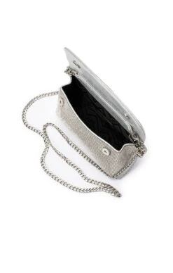 NICO CRYSTAL CLUTCH BAG IN SILVER -Clothing Discounts Shop nico crystal clutch in silver bags 1168357835