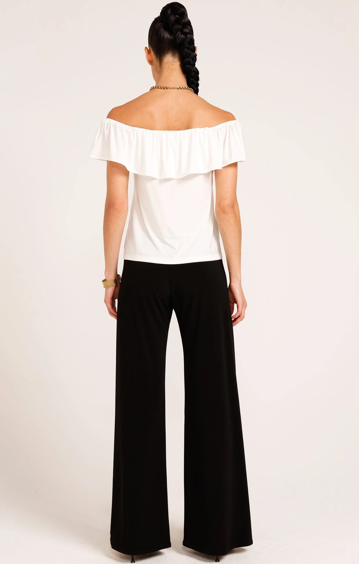 OFF SHOULDER FRILL TOP IN IVORY 8 OFF SHOULDER FRILL TOP IN IVORY - Image 6