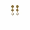PEARL DROP METAL BALL EARRING IN GOLD 2 PEARL DROP METAL BALL EARRING IN GOLD -Clothing Discounts Shop pearl drop metal ball earring in gold earrings 43832912150777