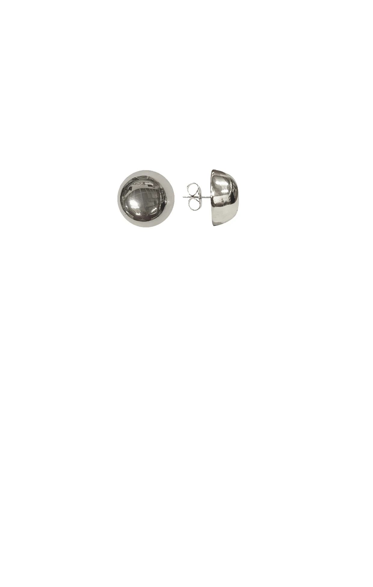 POLISHED DOME STUD EARRINGS IN SILVER 3 POLISHED DOME STUD EARRINGS IN SILVER