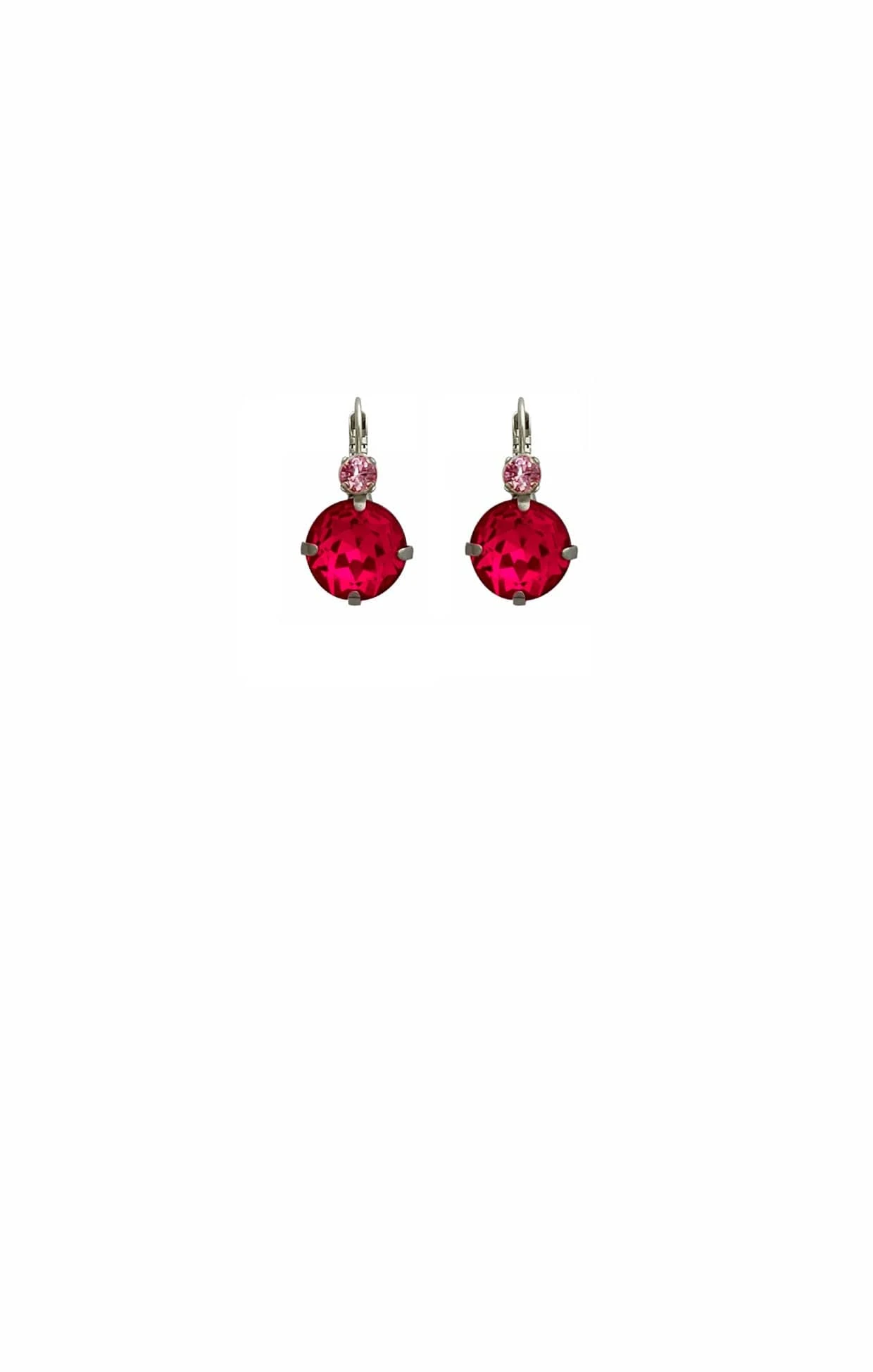 PRAGUE EARRINGS RHODIUM IN PINK ROSE 3 PRAGUE EARRINGS RHODIUM IN PINK ROSE