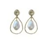 PRISCILLA HOOP EARRINGS IN GOLD PEARL 1 PRISCILLA HOOP EARRINGS IN GOLD PEARL -Clothing Discounts Shop priscilla hoop earring in gold pearl accessories earrings 38948058431737