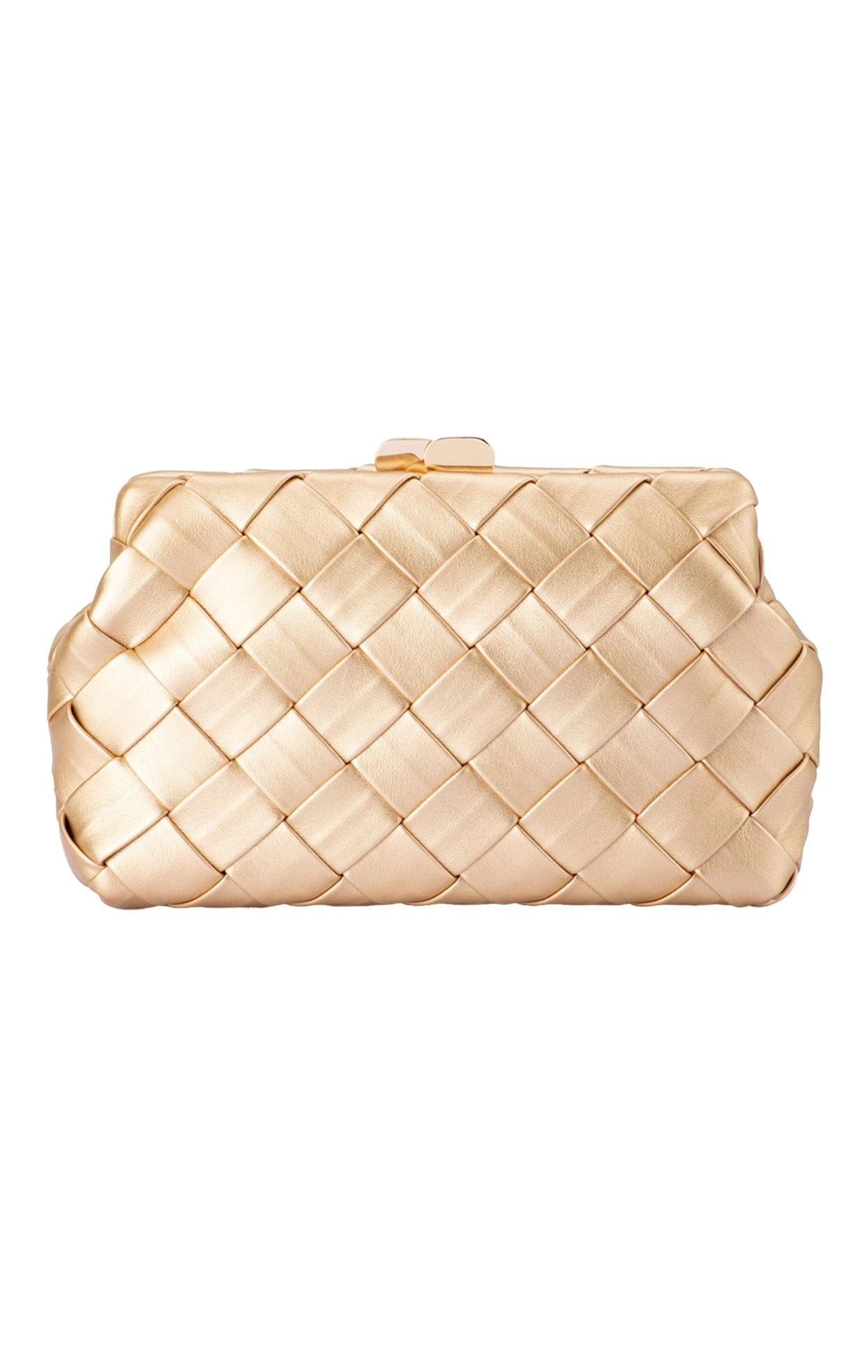 QUINN WOVEN CLUTCH IN GOLD 3 QUINN WOVEN CLUTCH IN GOLD
