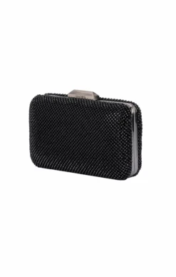 RONNY CRYSTAL MESH CLUTCH IN BLACK -Clothing Discounts Shop ronny crystal mesh clutch in black bags 44319943262457