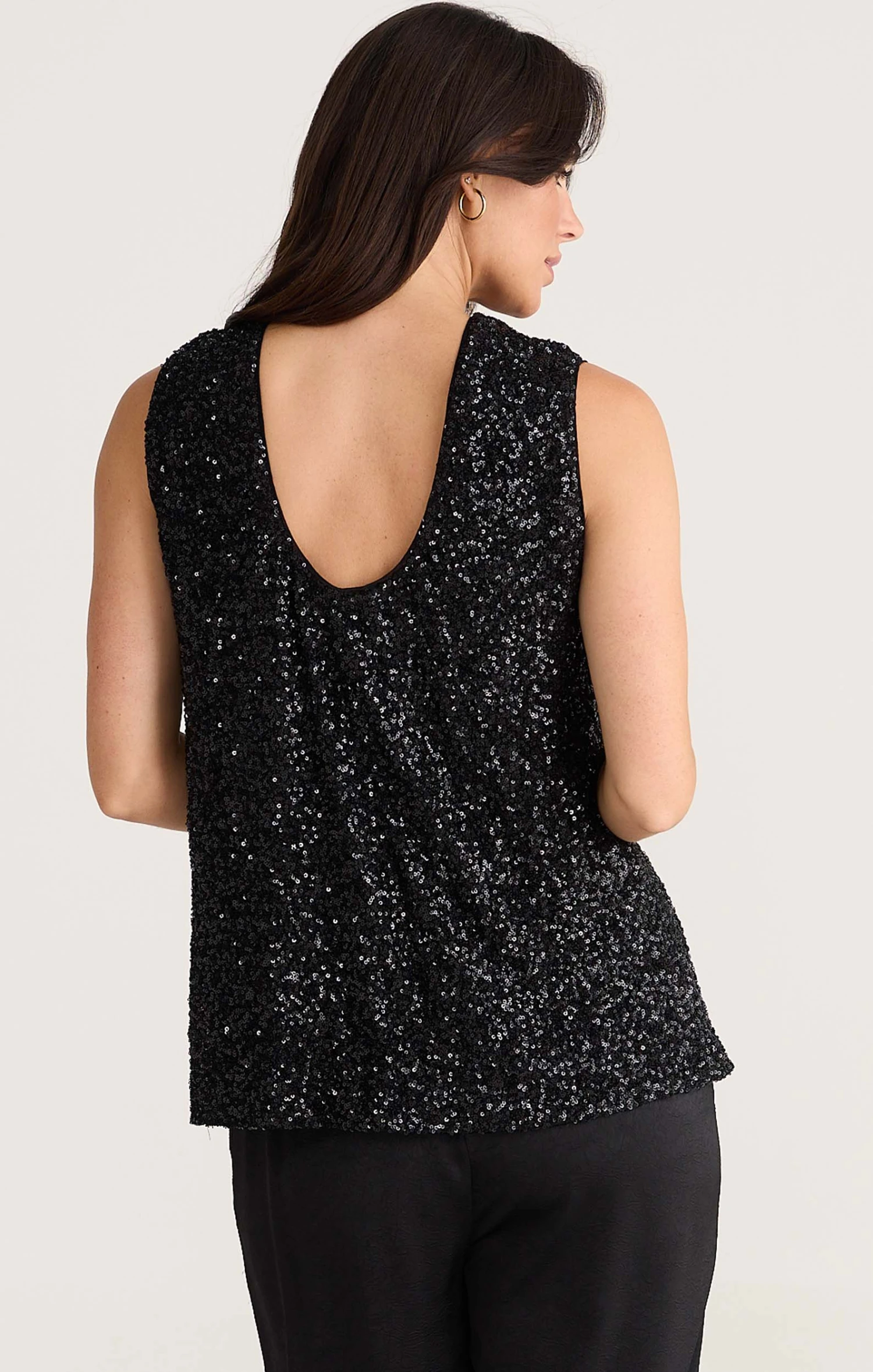 SHOW STOPPER TOP IN BLACK SEQUIN 7 SHOW STOPPER TOP IN BLACK SEQUIN - Image 5