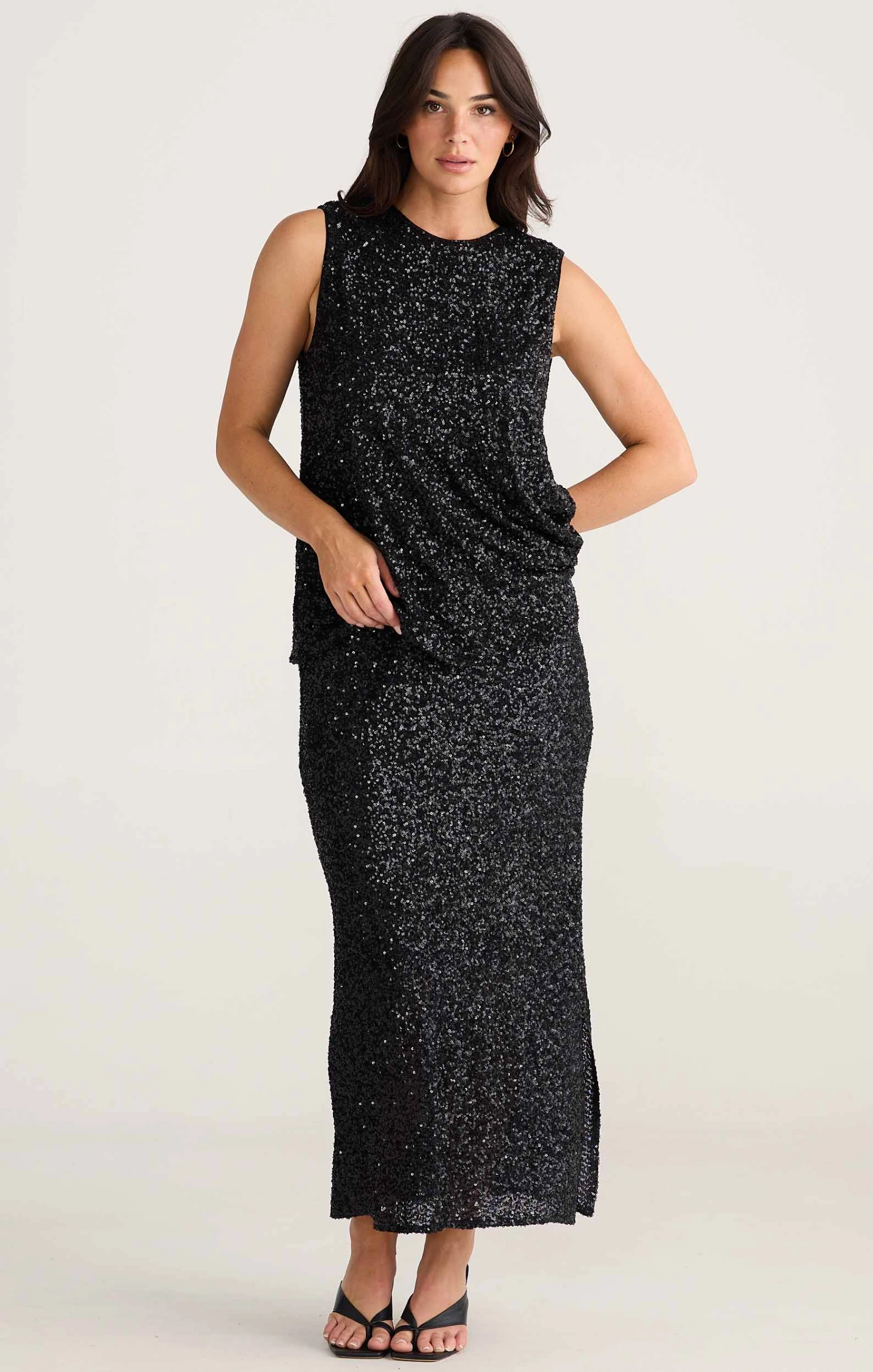 SHOW STOPPER TOP IN BLACK SEQUIN 6 SHOW STOPPER TOP IN BLACK SEQUIN - Image 4