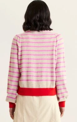 CASHMERE BLEND STRIPE KNIT IN PINK -Clothing Discounts Shop soul sweater in blossom tops 1156080071