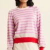 CASHMERE BLEND STRIPE KNIT IN PINK 1 CASHMERE BLEND STRIPE KNIT IN PINK -Clothing Discounts Shop soul sweater in blossom tops 1156080077