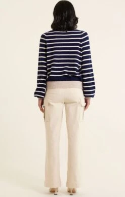 CASHMERE BLEND STRIPE KNIT IN NAVY 21 CASHMERE BLEND STRIPE KNIT IN NAVY -Clothing Discounts Shop soul sweater in navy tops 1156080078