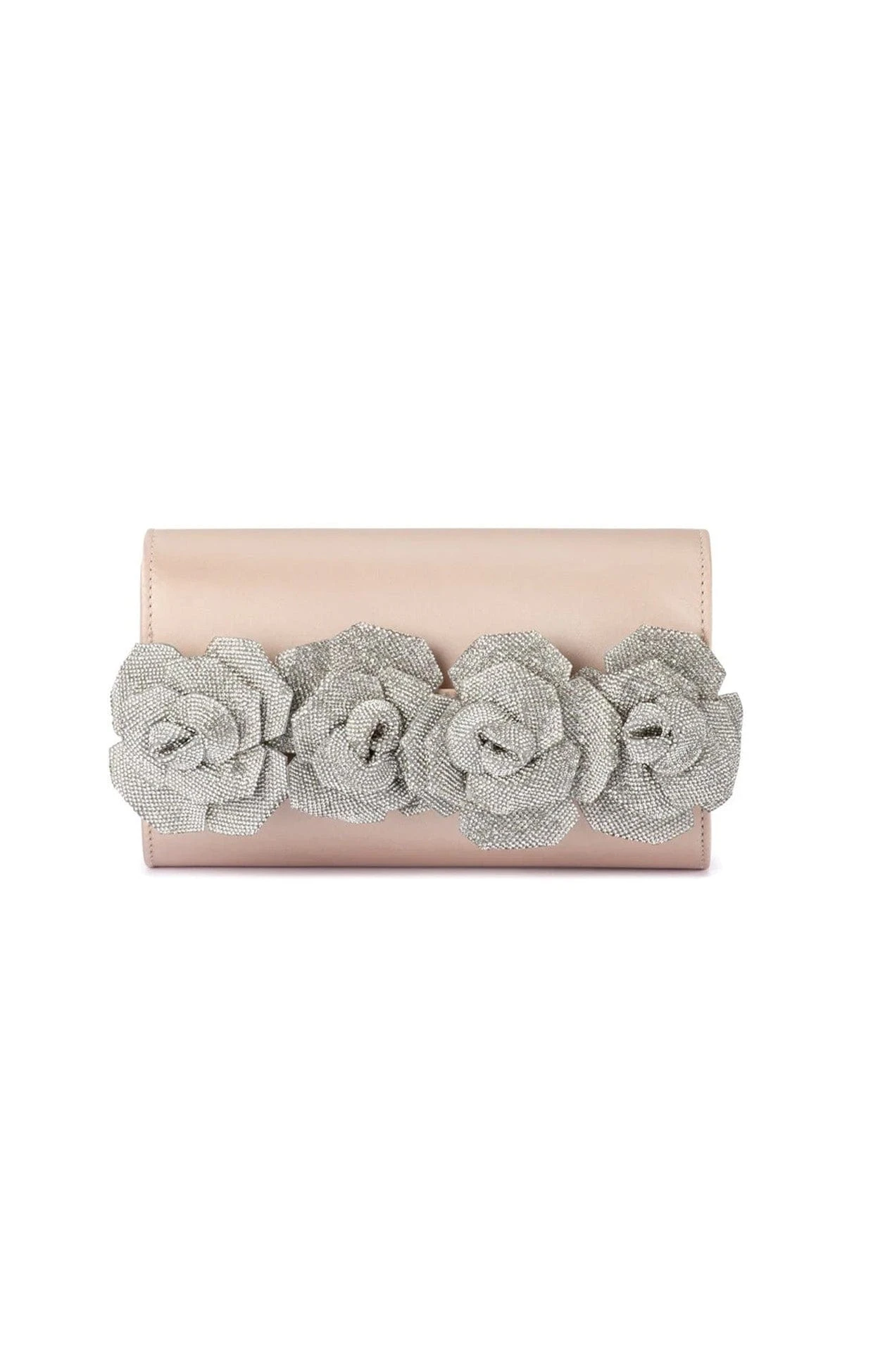 STELLA ROSETTE CLUTCH BAG IN NATURAL 3 STELLA ROSETTE CLUTCH BAG IN NATURAL