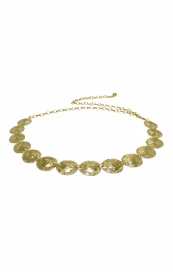 TEXTURED DISC FRONT EVENT BELT IN GOLD