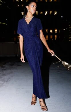 THE EMPORIUM MAXI DRESS IN NAVY 18 THE EMPORIUM MAXI DRESS IN NAVY -Clothing Discounts Shop the emporium maxi in navy lurex dresses events MAHISHEEWC23