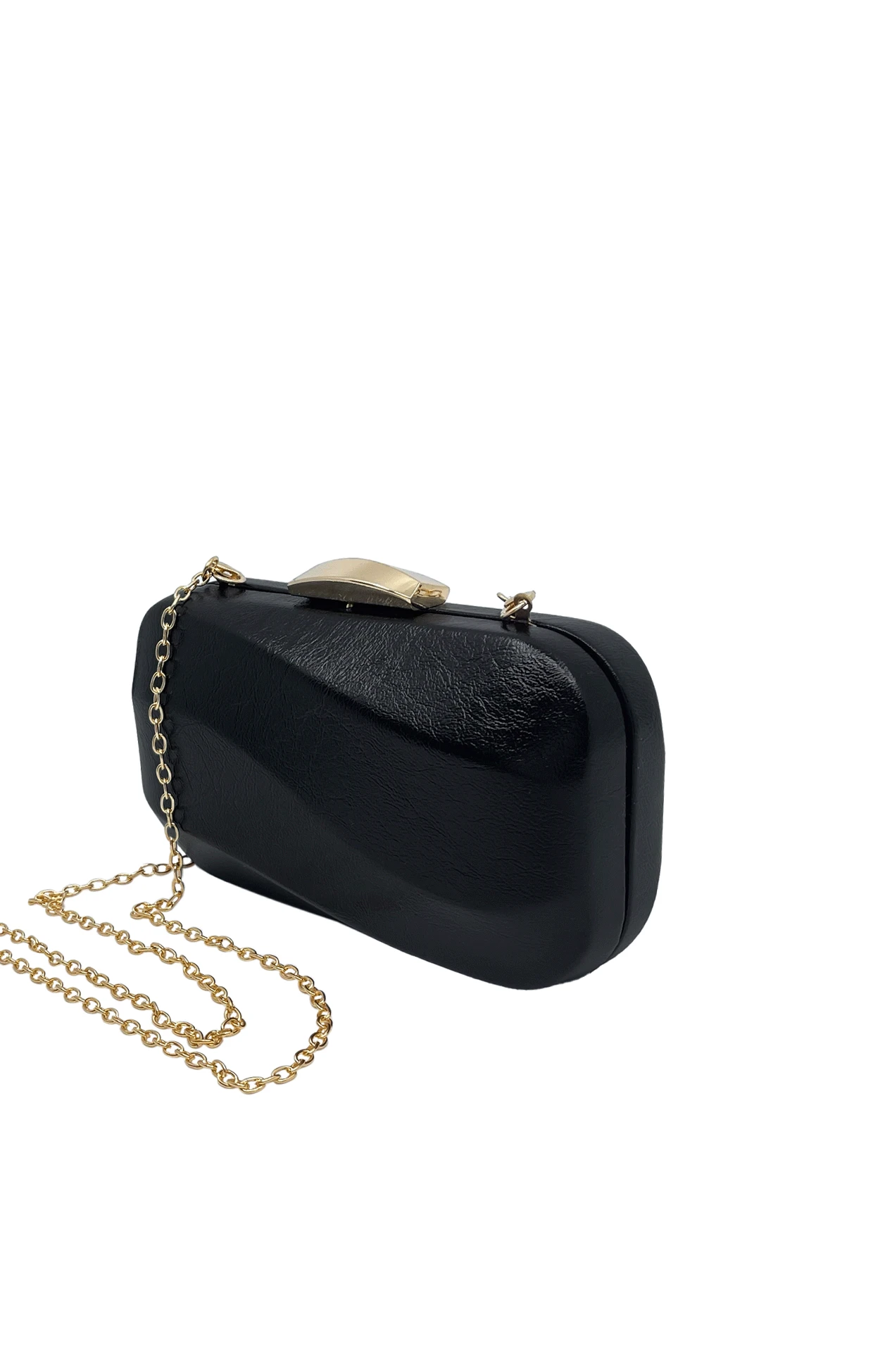 WAVY STRUCTURED CLUTCH BAG IN BLACK 4 WAVY STRUCTURED CLUTCH BAG IN BLACK - Image 2