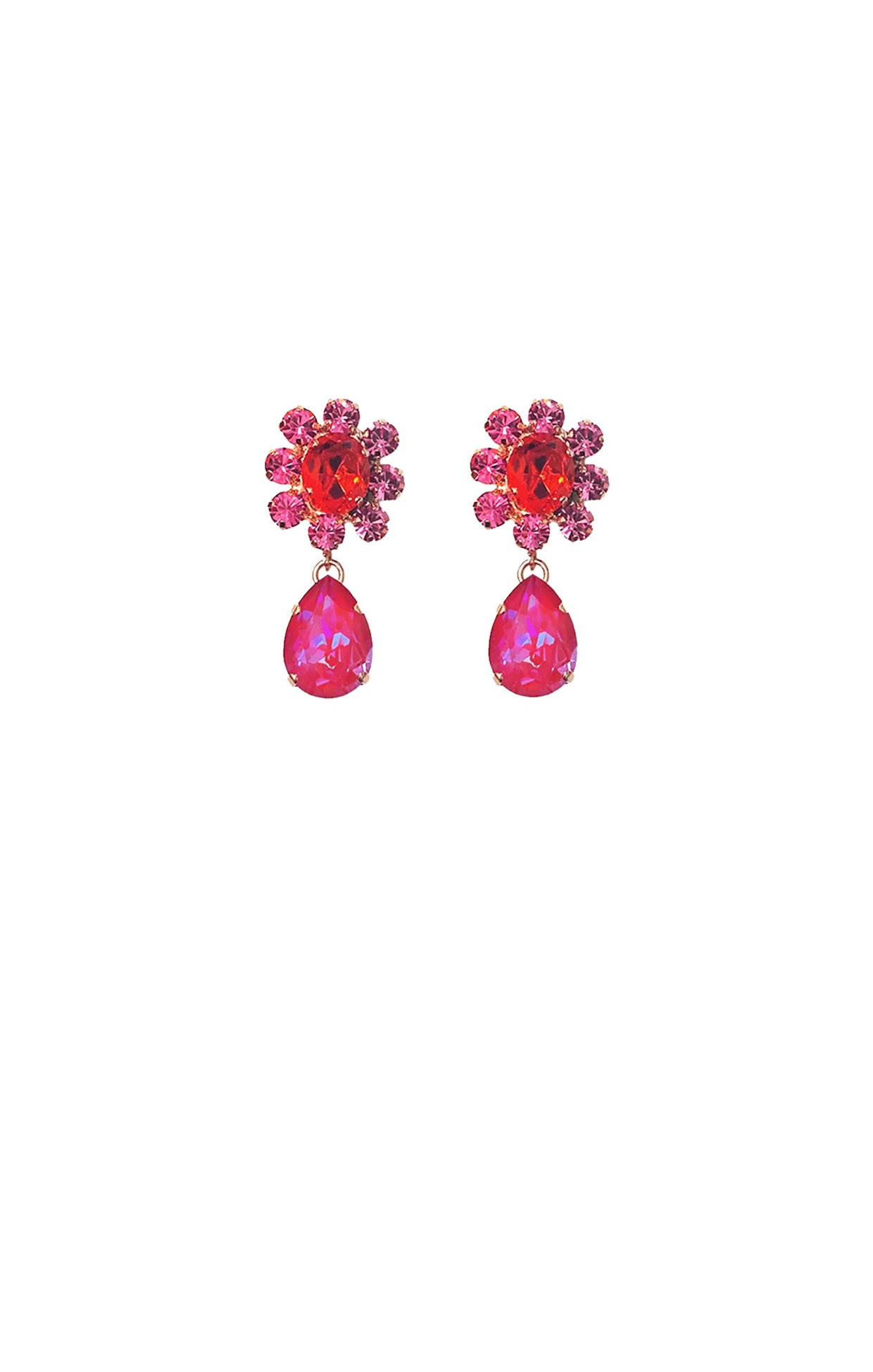 ZURICH EARRINGS IN RED PINK 3 ZURICH EARRINGS IN RED PINK